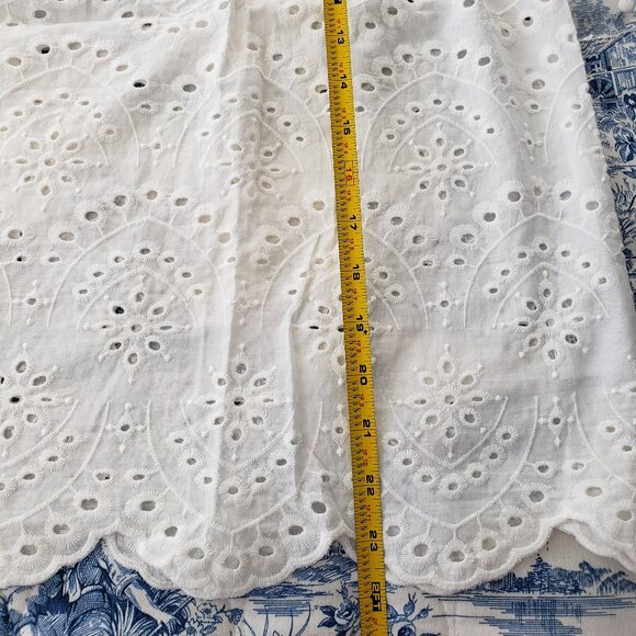 Modcloth Eyelet In The Sun Embroidered Collared White Top - Picture 5 of 8